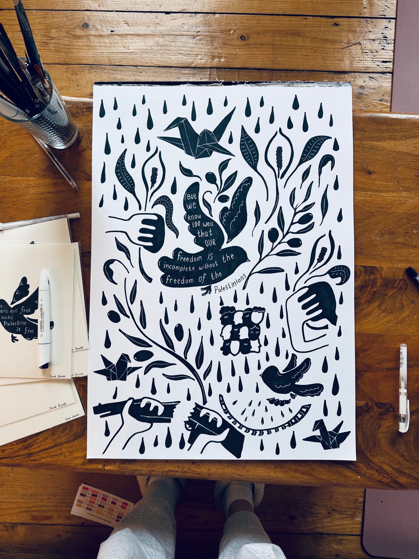 Freedom Flight Original Drawing A2