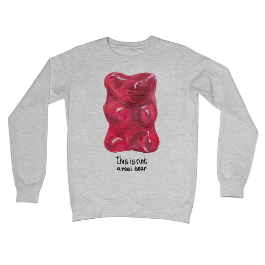 this is not a real bear Crew Neck Sweatshirt